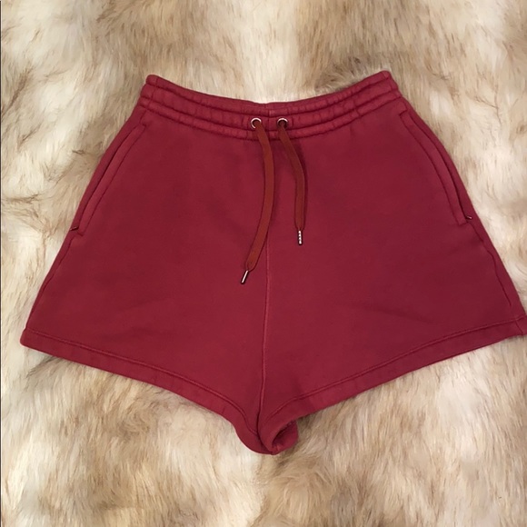 T Alexander Wang Burgundy Shorts - Picture 2 of 8